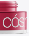 Opened Frosted Glass Cosmetic Jar Mockup