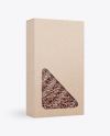 Kraft Paper Box with Buckwheat Mockup