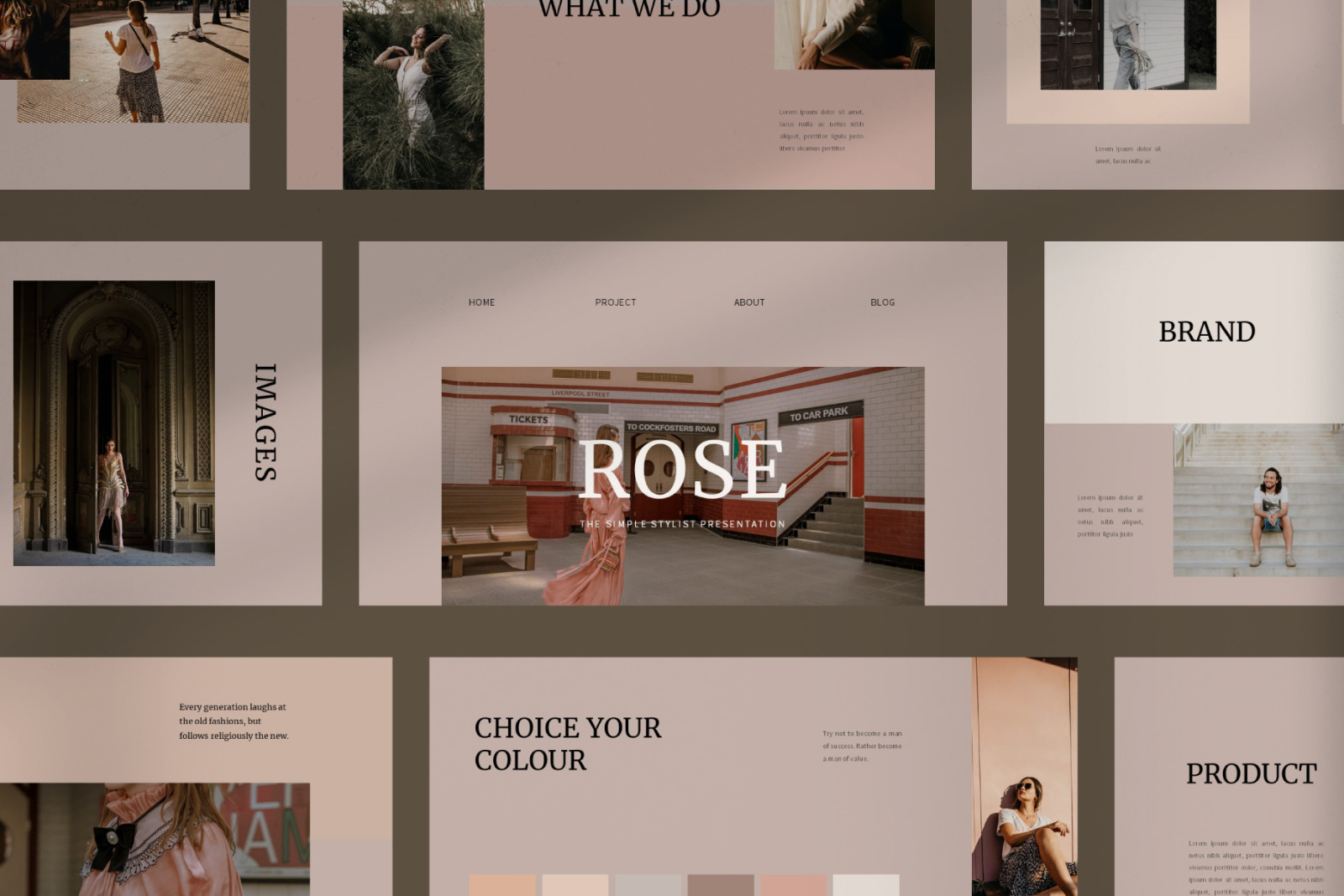 Rose Powerpoint Template Rose Powerpoint Template