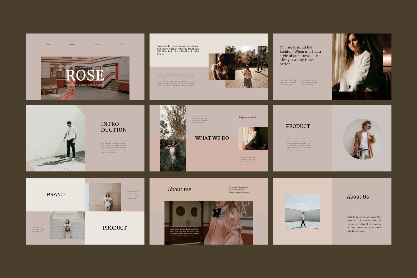 Rose Powerpoint Template Rose Powerpoint Template