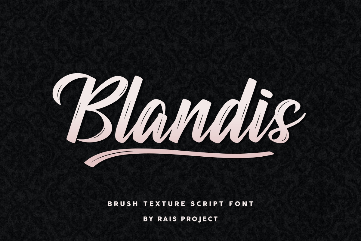 Blandis Brush Textured Script Font Blandis Brush Textured Script Font