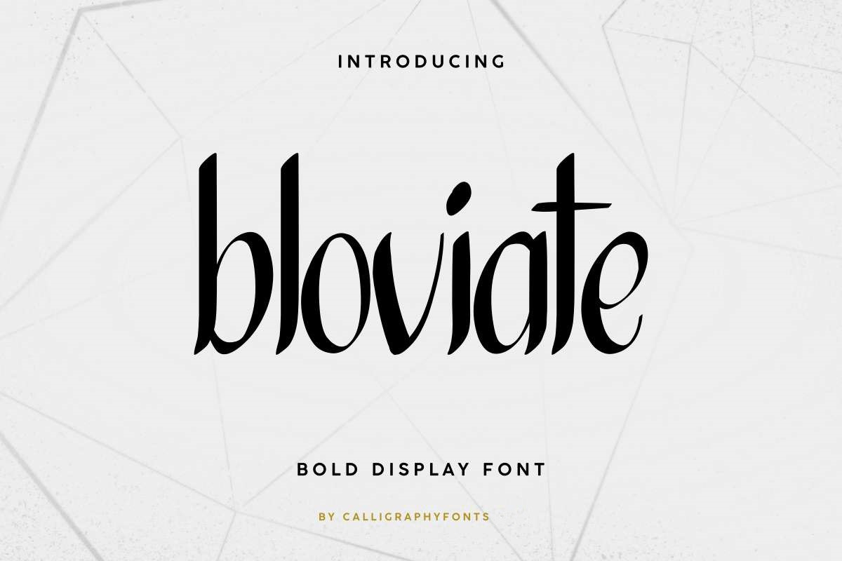 Bloviate Bold Display Font Bloviate Bold Display Font