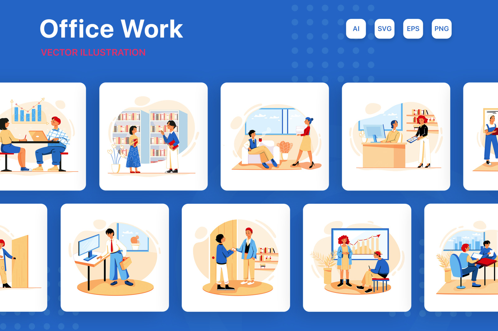 M229_Office Work Illustrations M229_Office Work Illustrations