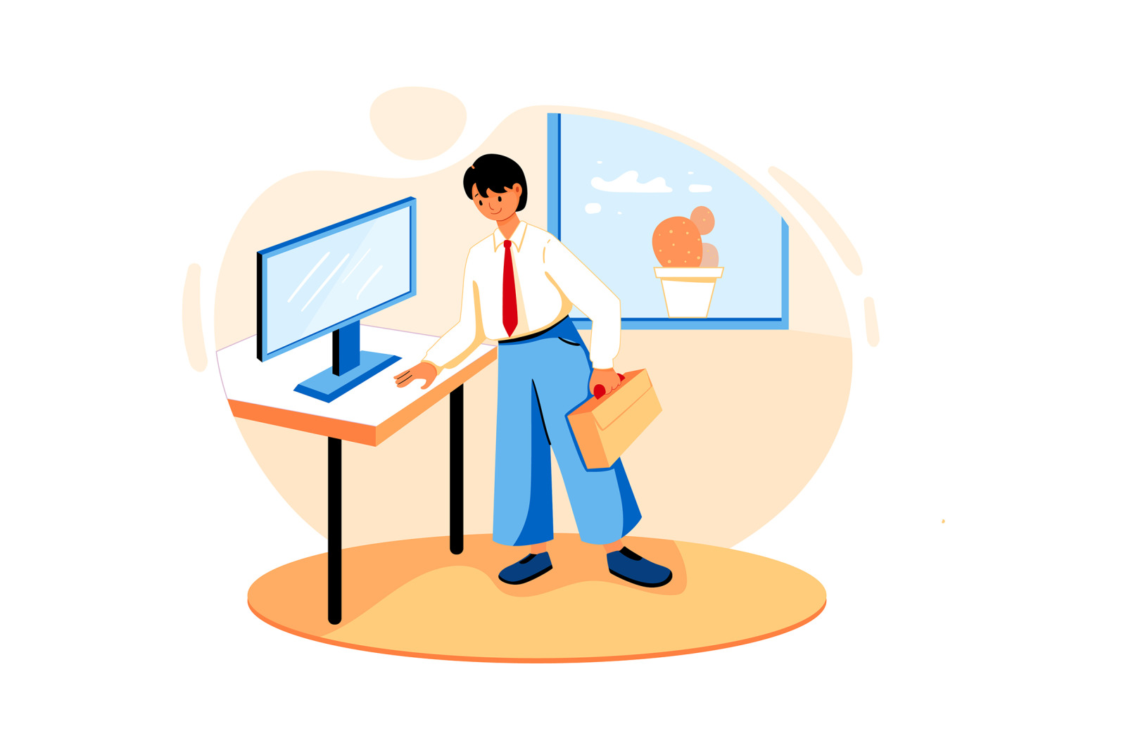 M229_Office Work Illustrations M229_Office Work Illustrations