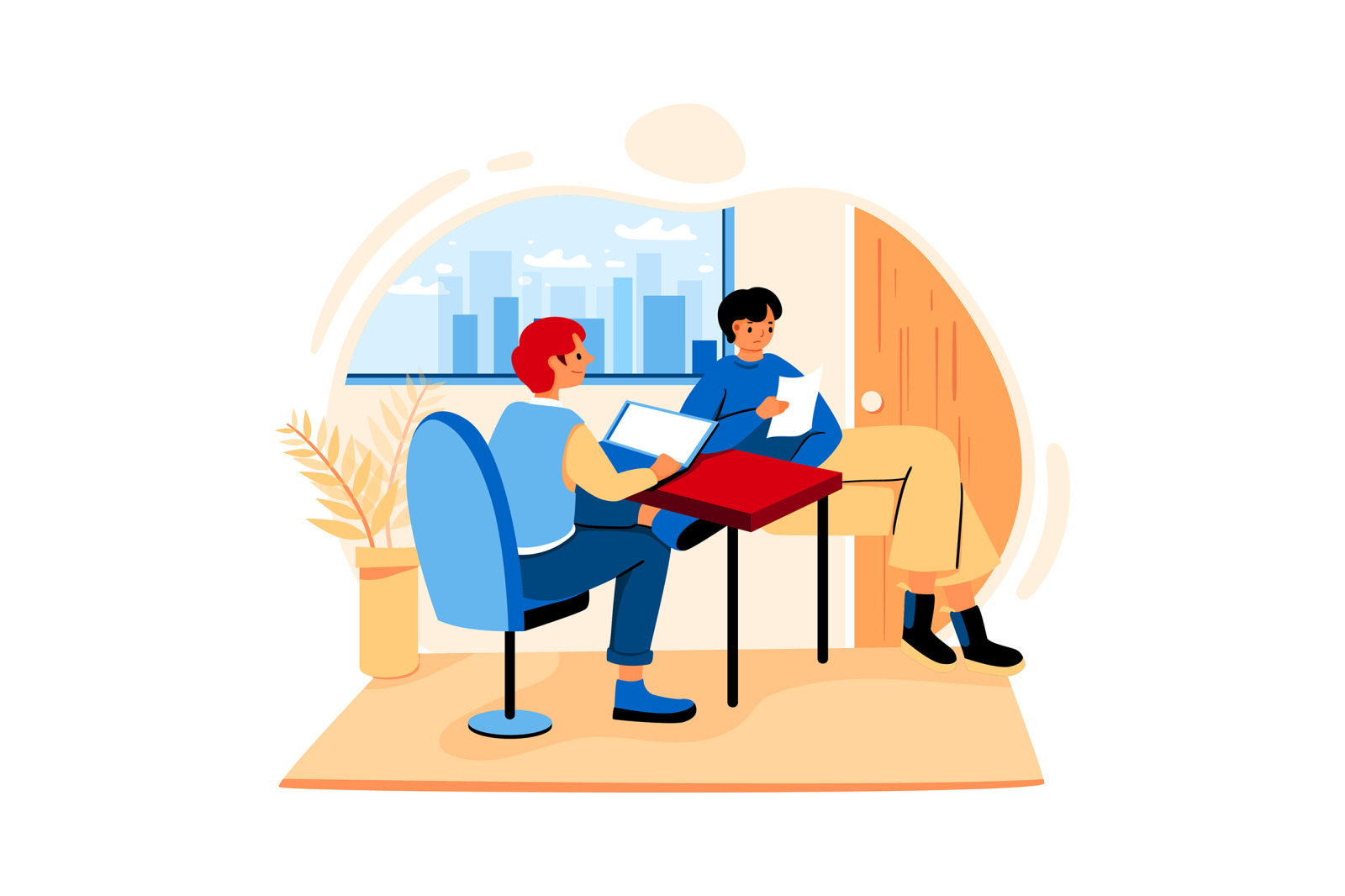M229_Office Work Illustrations M229_Office Work Illustrations