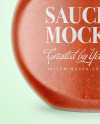 Glass Jar with Tomato Sauce Mockup