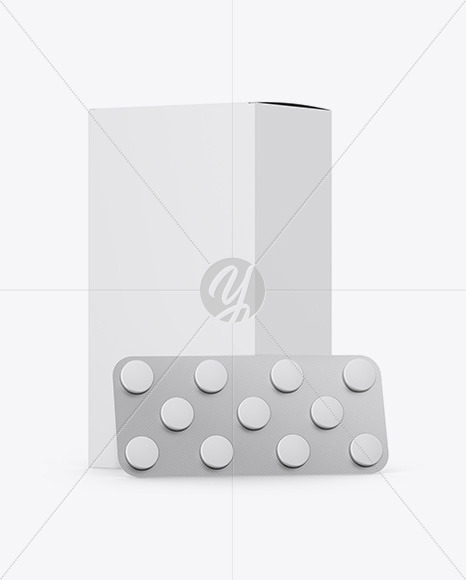 Paper Box W/ Blister Pack Mockup