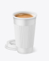 Paper Coffee Cup With Holder Mockup