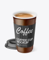 Paper Coffee Cup With Holder Mockup