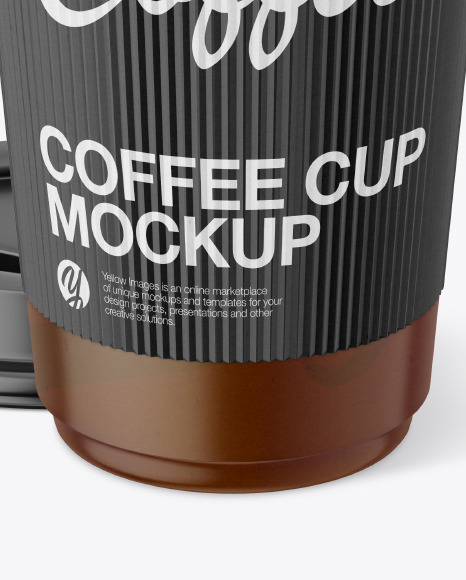 Paper Coffee Cup With Holder Mockup