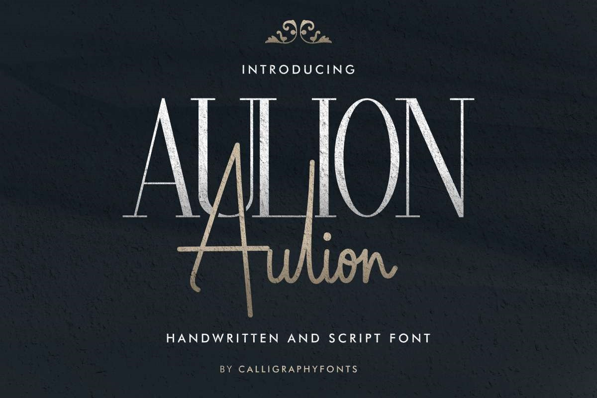 Aulion THREE Different Font Aulion THREE Different Font