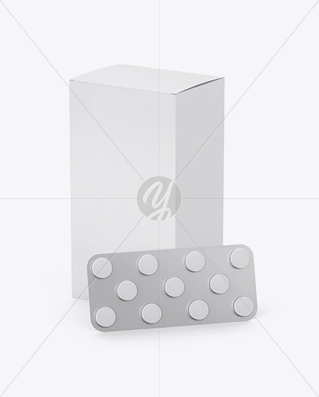 Paper Box W/ Blister Pack Mockup