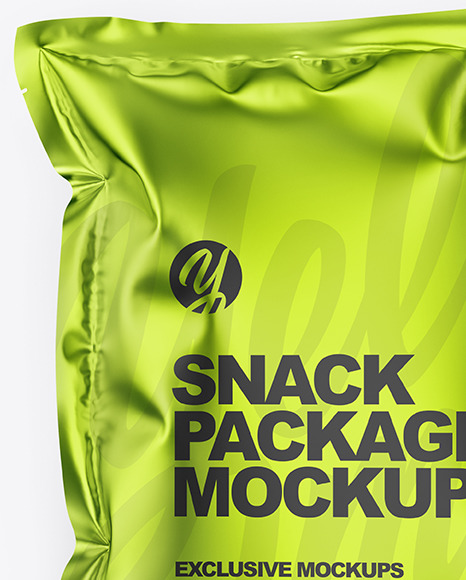 Metallic Snack Package Mockup