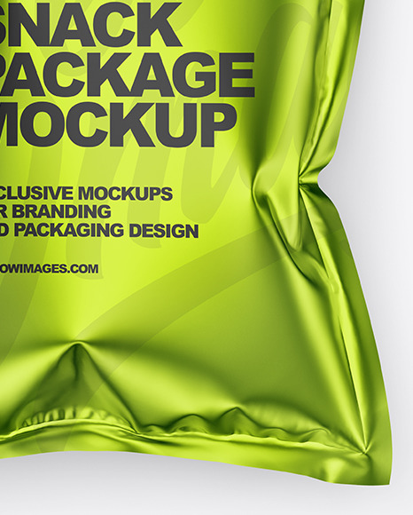 Metallic Snack Package Mockup