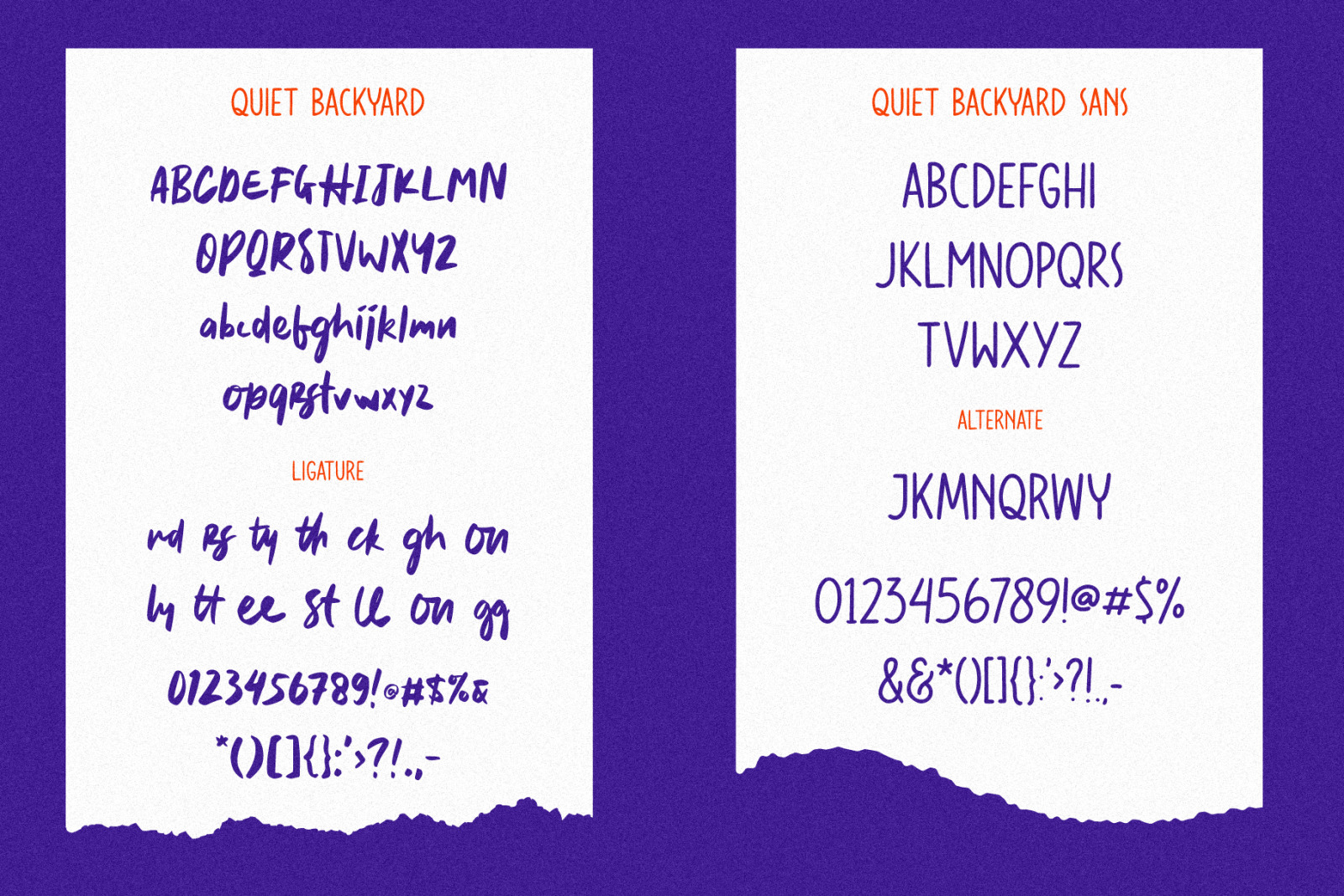 Quiet Backyard Font Duo Quiet Backyard Font Duo