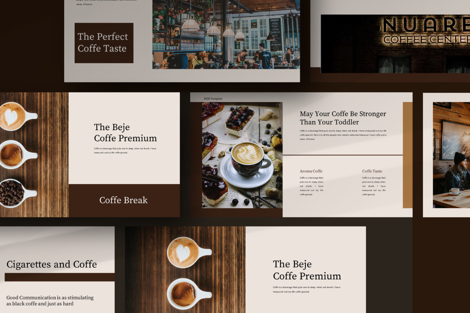 Beje COffee Powerpoint Template Beje COffee Powerpoint Template