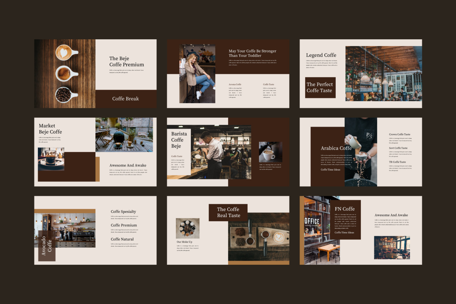 Beje COffee Powerpoint Template