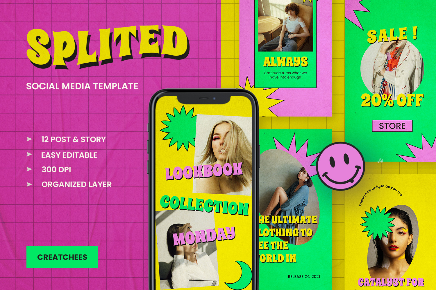 Splited Instagram Template Splited Instagram Template