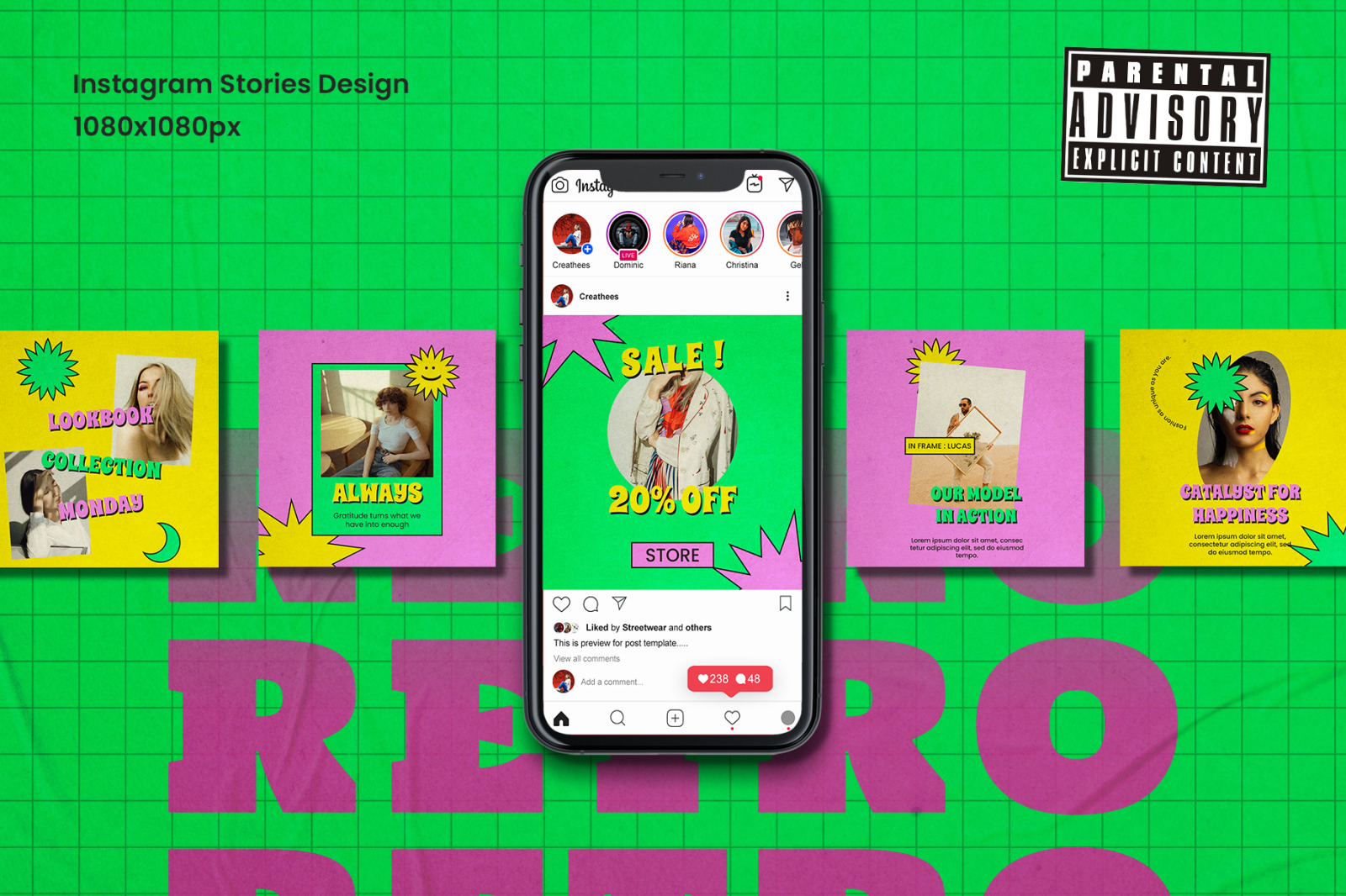 Splited Instagram Template Splited Instagram Template