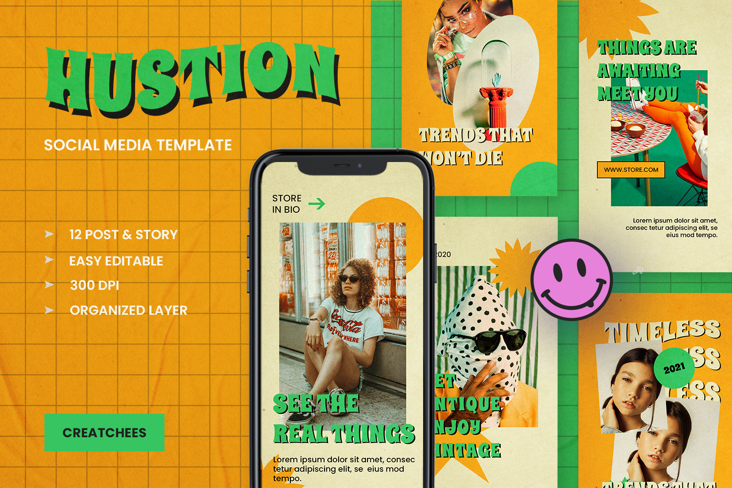 Hustion Instagram Template