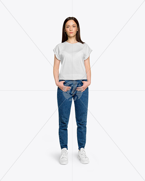 Woman in a T-Shirt Mockup