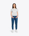 Woman in a T-Shirt Mockup