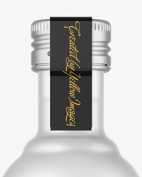 Frosted Glass Vodka Bottle Mockup