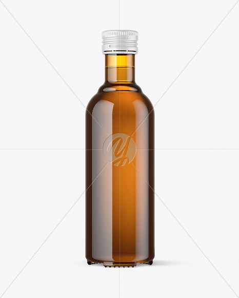 Amber Glass Bottle Mockup