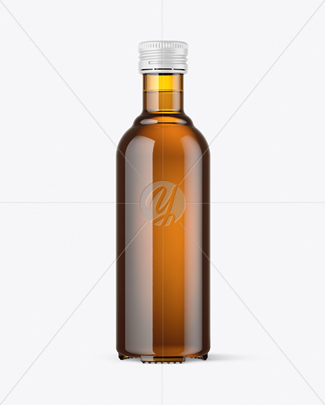 Amber Glass Bottle Mockup