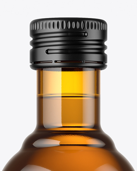 Amber Glass Bottle Mockup