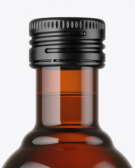 Dark Amber Glass Bottle Mockup