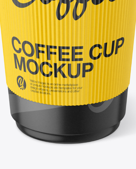 Paper Coffee Cup With Holder Mockup