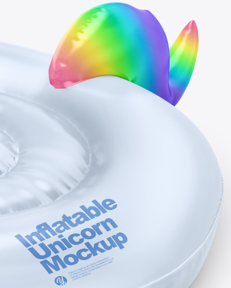 Inflatable Swimming Unicorn Mockup