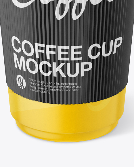 Paper Coffee Cup With Holder Mockup