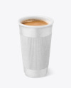 Kraft Paper Coffee Cup With Kraft Holder