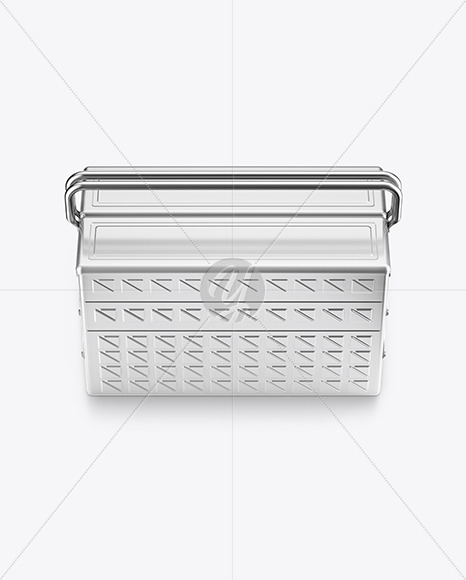 Tool Box Mockup - Front View (High-Angle Shot)