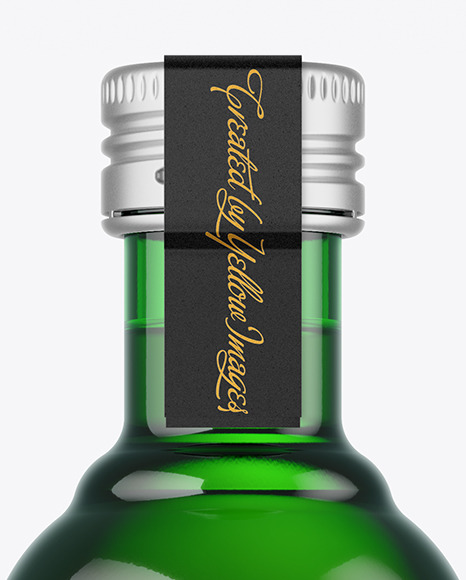 Green Glass Bottle Mockup