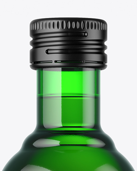 Green Glass Bottle Mockup