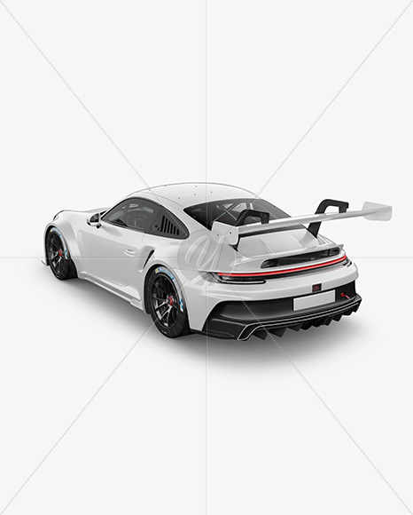 Sport Car Mockup - Back Half Side View