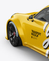 Sport Car Mockup - Back Half Side View