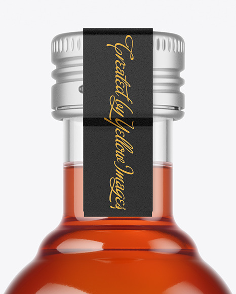 Clear Glass Cognac Bottle Mockup