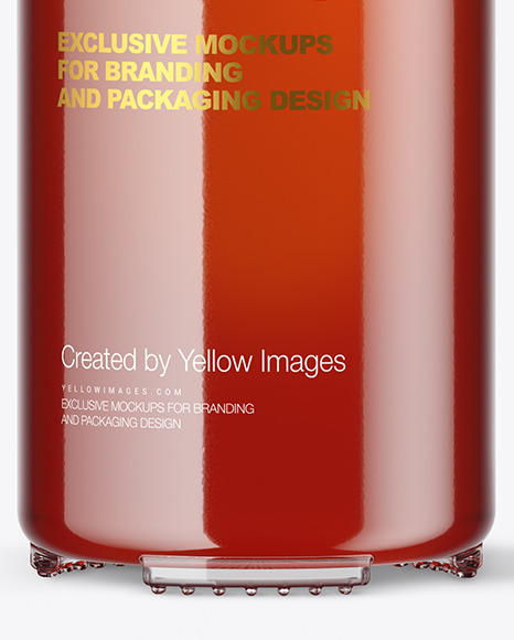 Clear Glass Cognac Bottle Mockup