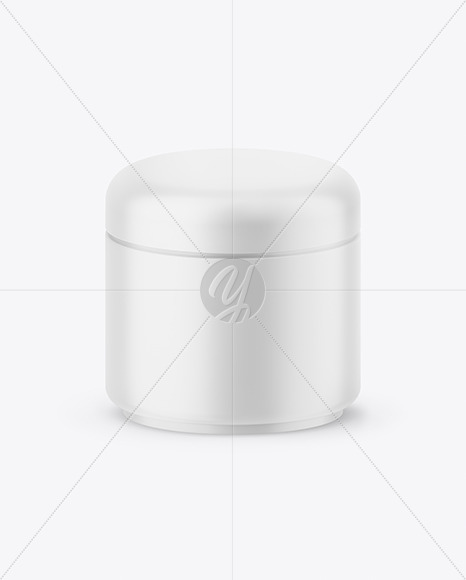 Matte Plastic Cosmetic Jar Mockup