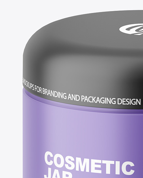 Matte Plastic Cosmetic Jar Mockup