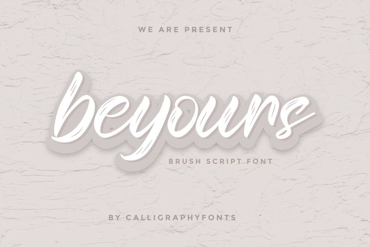 Beyours Calligraphy Font Beyours Calligraphy Font