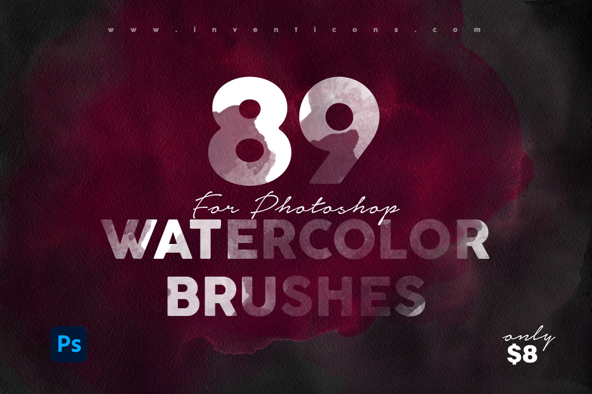 89 Realistic Watercolor Brushes For Photoshop On Yellow Images Creative ...