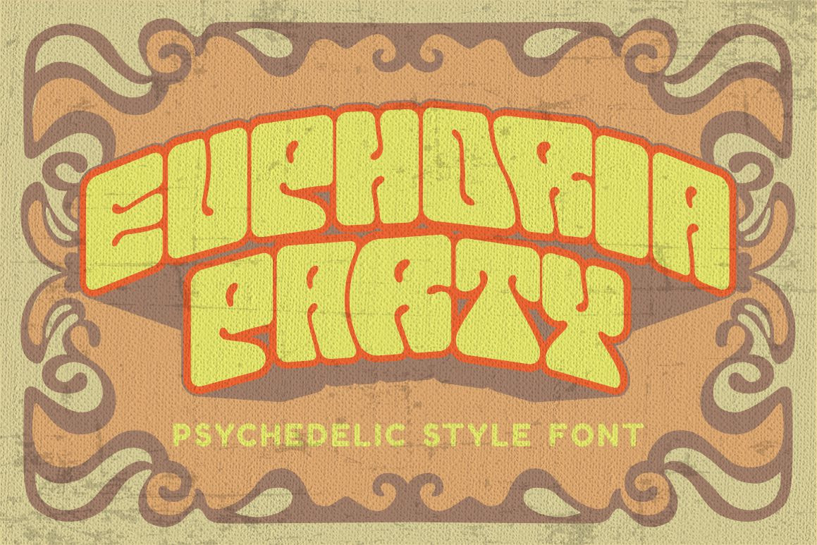 Euphoria Party - Psychedelic Style Font Euphoria Party - Psychedelic Style Font