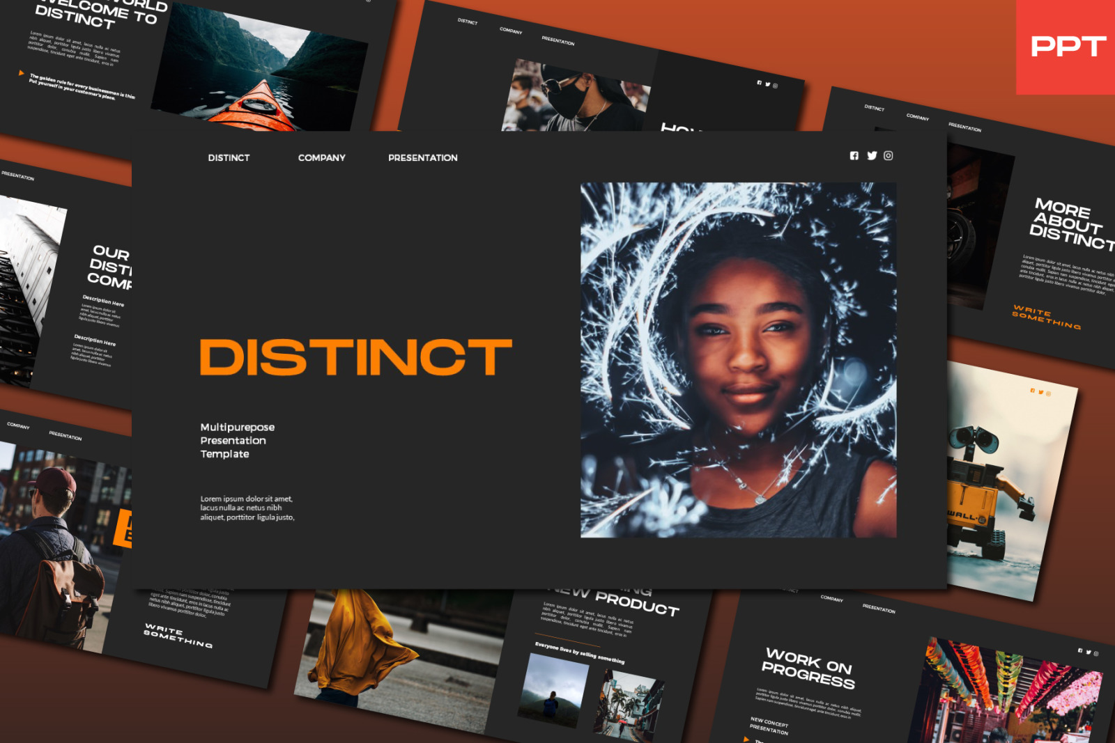 Distinct Powerpoint Template