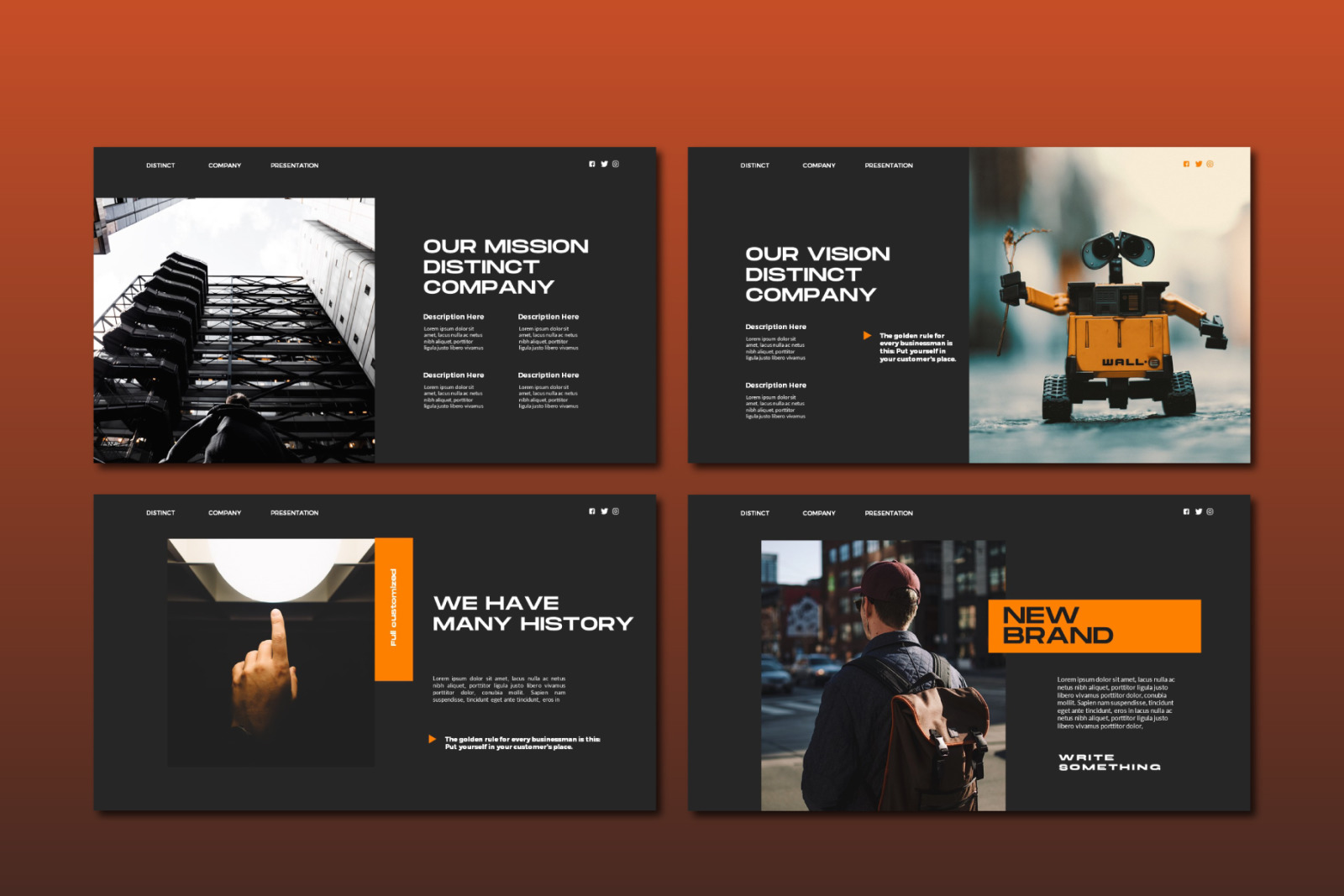 Distinct Powerpoint Template