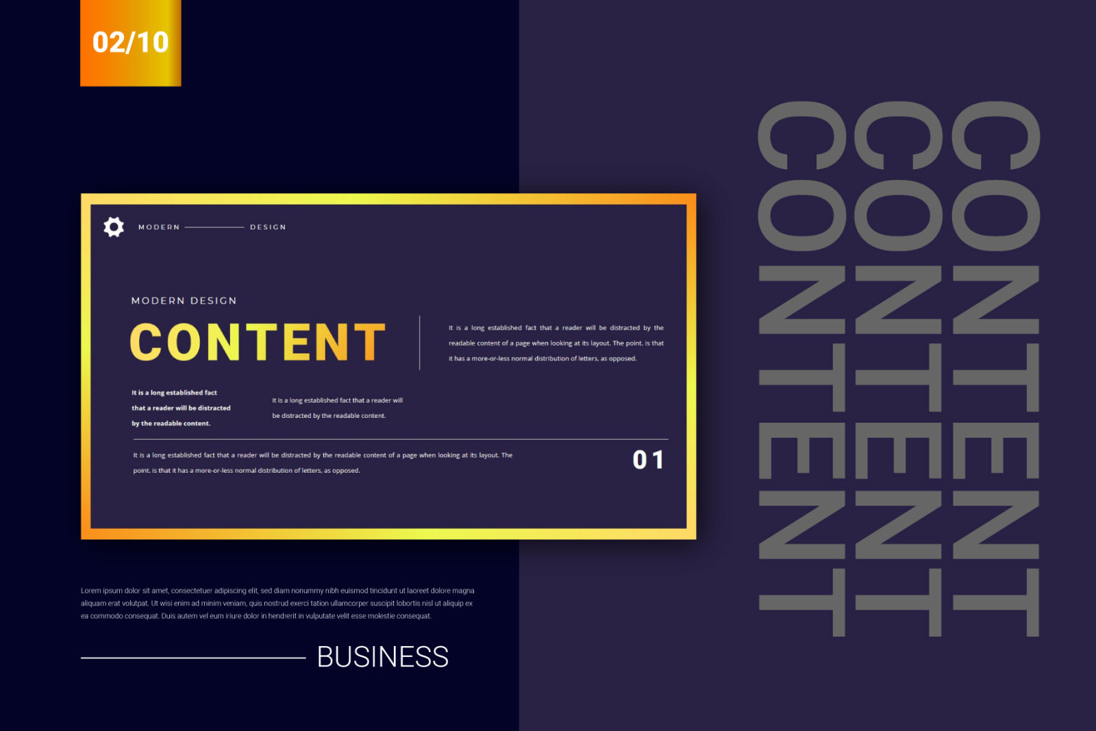 CONTENT Powerpoint Template